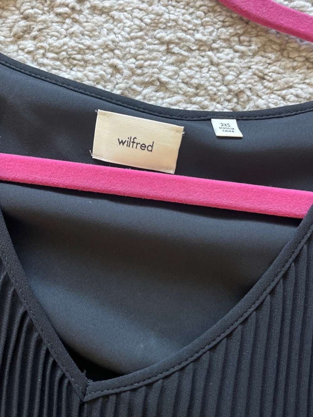 Aritzia Wilfred black mini dress